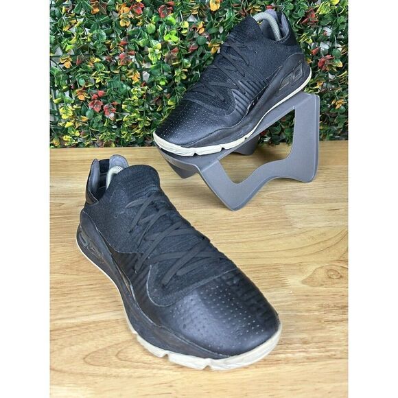 Under Armour Steph Curry 4‎ Low Basketball Shoes 3000083-004 NICE Black Mens 9 - Picture 1 of 11